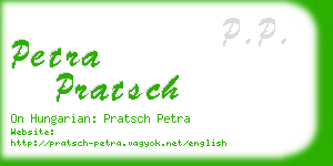 petra pratsch business card